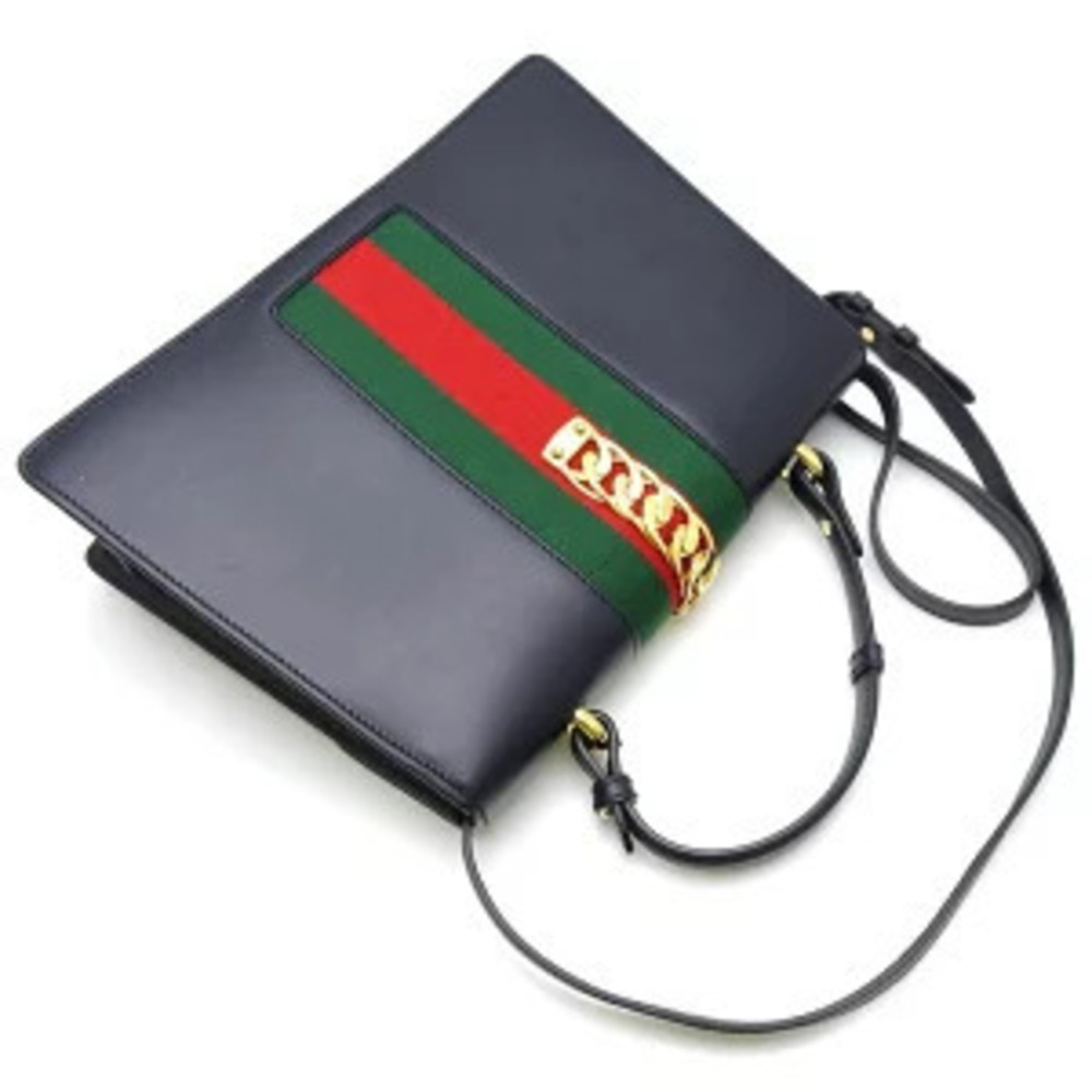 Gucci Bag Sylvie Blue Navy Calfskin - Picture 3 of 9